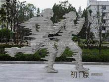 不锈钢雕塑定制山东大型抽象校园天天向上人物雕塑【雕塑设计】