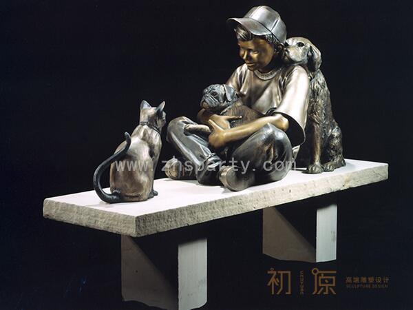 CYE-人与动物铜雕塑